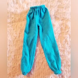 1985 Aqua Teal Barbie Doll Jogging Pants Active Fashion "B" #2180 Mattel Vintage